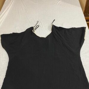 Jo Jo collection women 2XL Black and white lace trim top . SKU257#lacetrim